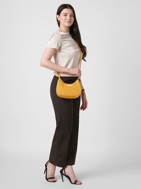 Caprese Ochre Omni Small Leather Cross Body Bag