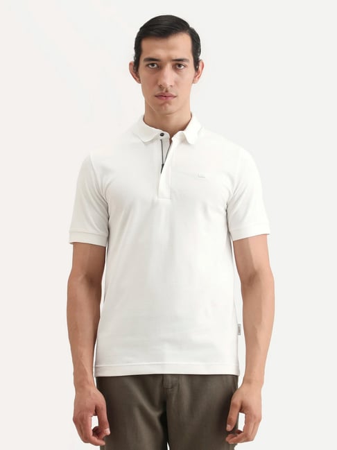 Rare Rabbit White Regular Fit Solid Polo T-Shirt-picture-21