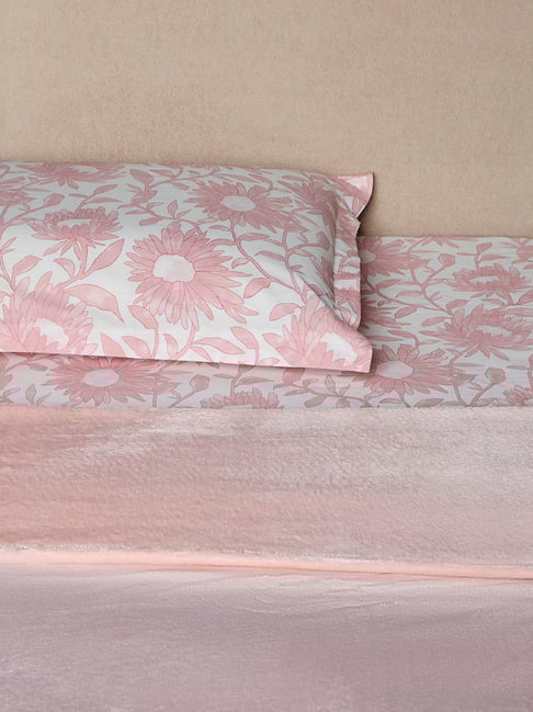 Westside Home Pink Single Bed Fleece Blanket