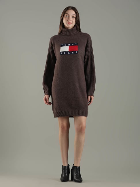 tommy hilfiger brown dress Cotton overall dress Brown Tommy hilfiger - Women