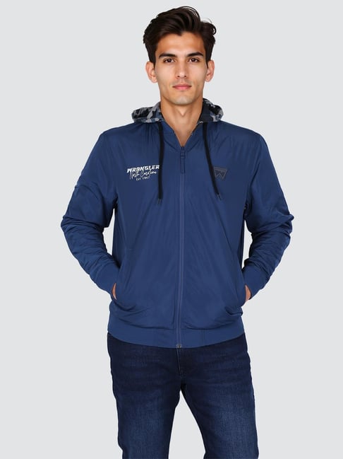 Wrangler Camouflage Blue Regular Fit Jacket