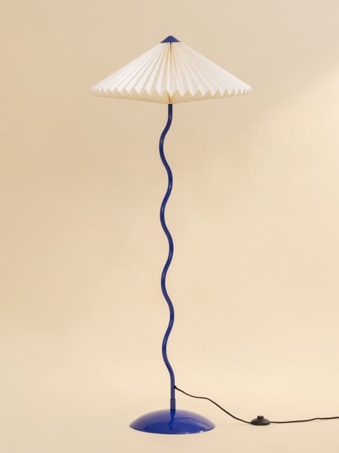 FIG Living Blue Iron Wavy Floor Lamp
