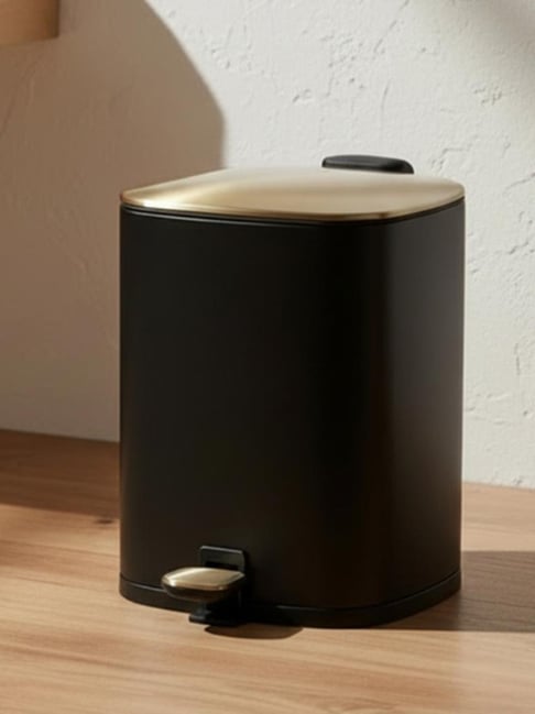 Mason Home Black Iron Merlowe Circular Dustbin - (6000 ml)