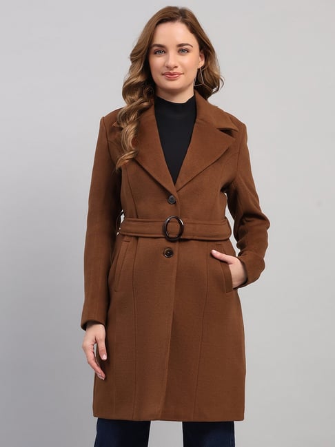 Monte Carlo Copper Wool Solid Regular Fit Coat