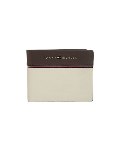 TOMMY HILFIGER Brown Mantaro Leather Slimfold Wallet