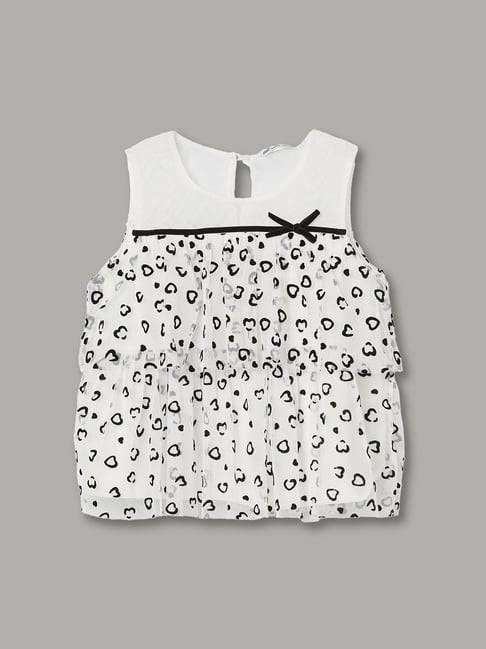 Fame Forever by Lifestyle Girls White Printed Top-image-44