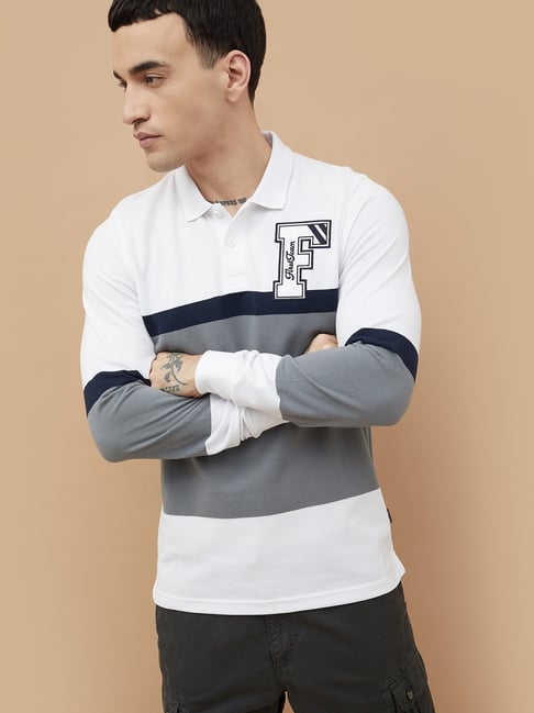 Fame Forever by Lifestyle Light Grey Regular Fit Solid Polo T-Shirt-picture-23