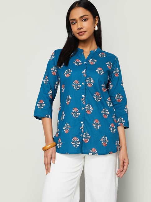 Melange by Lifestyle Indigo Printed Kurti-picture-25