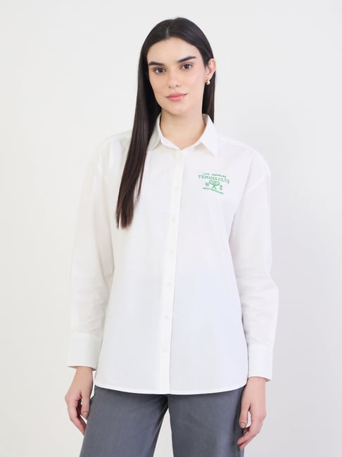 Styli White Regular Fit Printed Long Sleeves Shirt-picture-33