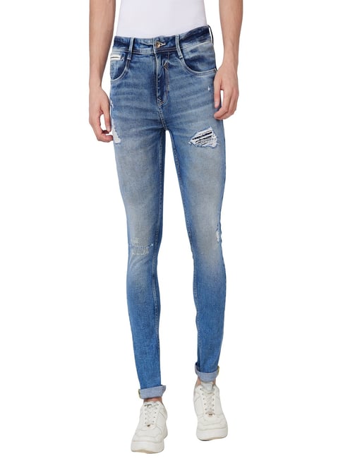 Spykar Light Blue Cotton Regular Fit Jeans-picture-29