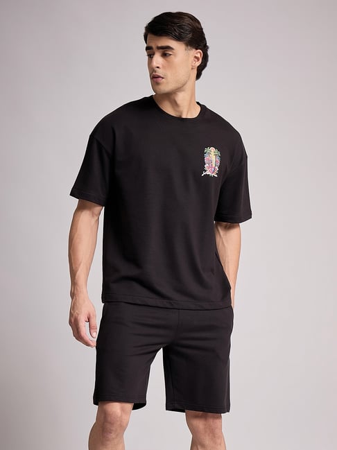 Sweet Dreams Black Relaxed Fit Graphic Co-Ord Set