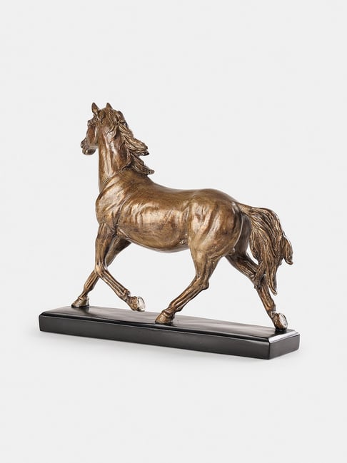 Buy Pure Home and Living Gold Porcelain Walking Horse at Best