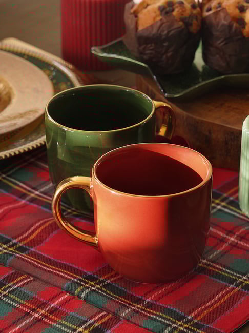 Pure Home and Living Red Porcelain Senorita Coffee Mug