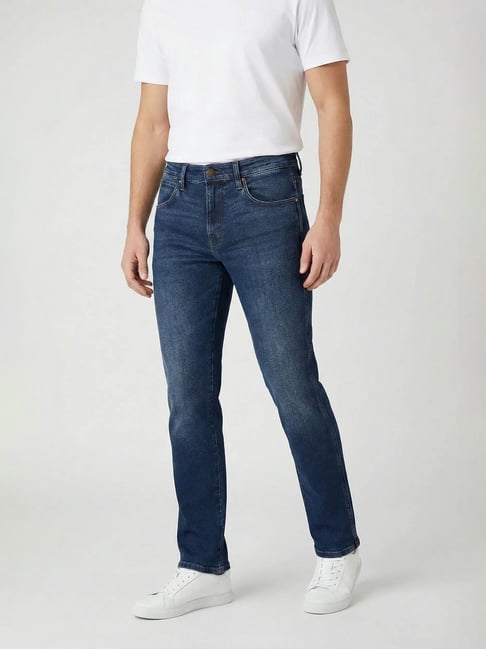 Wrangler Blue Millard Regular Fit Mid Rise Jeans