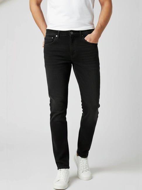Wrangler Black Bostin Slim Fit Mid Rise Jeans