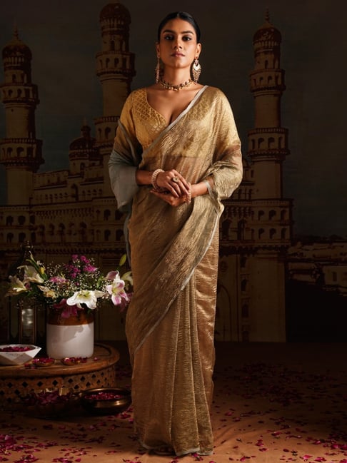 Jaypore Green Hand Woven Saree-image-18