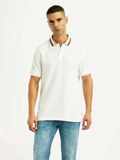 Levi's Men's Solid White Slim Fit Polo T-shirt-picture-36