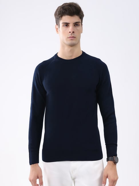Rock.it by Monte Carlo Navy Blue Regular Fit Pullover