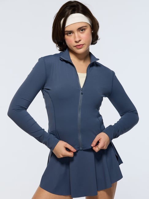 Cava Athleisure Navy Blue Nylon Sports Jacket