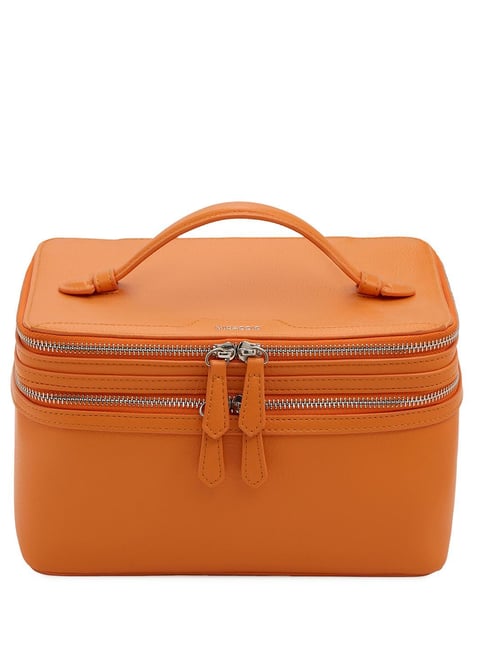 Miraggio Orange Faux Leather Textured Avery Vanity Kit-picture-12