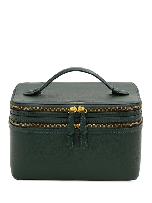 Miraggio Green Faux Leather Textured Avery Vanity Kit-picture-15