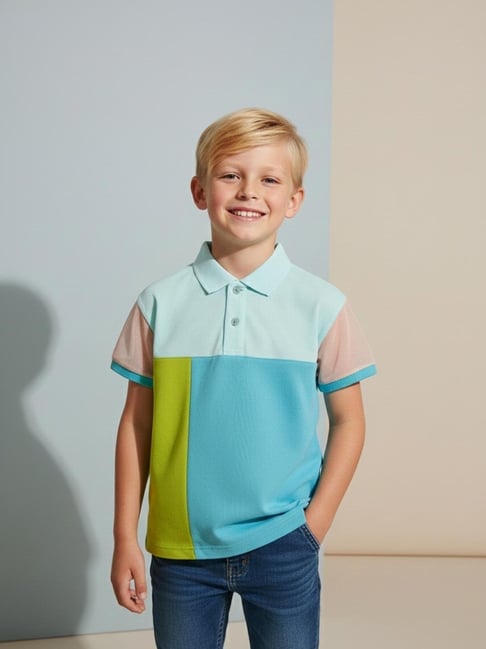 Cherry Crumble By Nitt Hyman Boys Multicolor Color Blocked T-Shirt