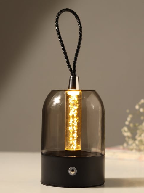 De Maison Decor Black Plastic & Metal Koko Glow Table Lamp