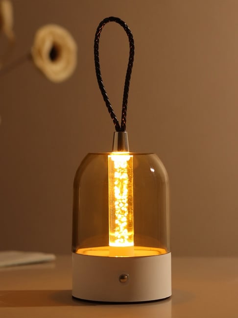 De Maison Decor White Plastic & Metal Koko Glow Table Lamp