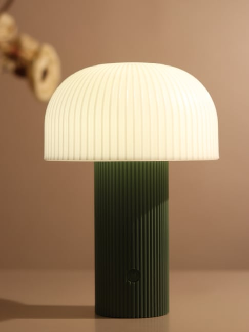 De Maison Decor Green Polypropylene Blend Melo Glow Table Lamp