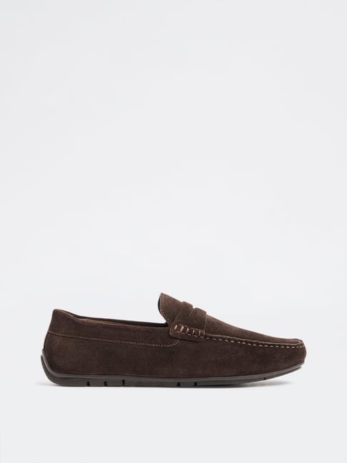 SOLEPLAY by Westside Dark Brown Penny Suede Loafers