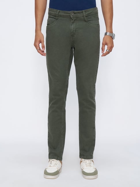 Sf Jeans By Pantaloons Olive Slim Fit Jeans-picture-32