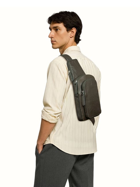 Hidesign Olive Rodeo Drive Eoss JAKE Small Leather Cross Body Bag