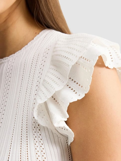 Danielle Flutter Sleeve Knit Top