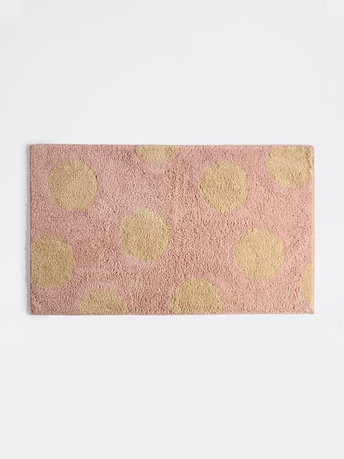 Westside Home Pink Polka Dots Bath Mat