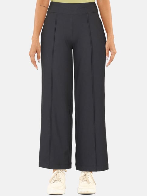 Blissclub Black Polyester Loose Fit Trouser-picture-15