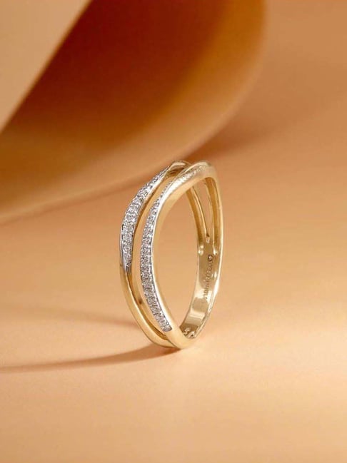 Mia by Tanishq 14k (585) Diamond Yellow Gold Ring for Women