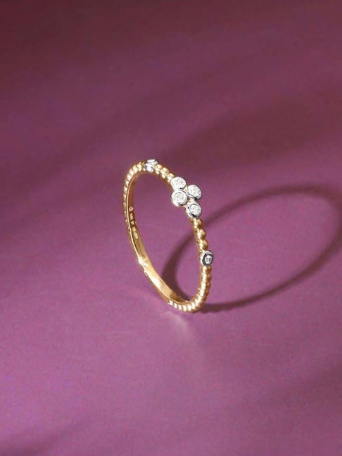 Mia by Tanishq 14k (585) Diamond Yellow Gold Ring for Women