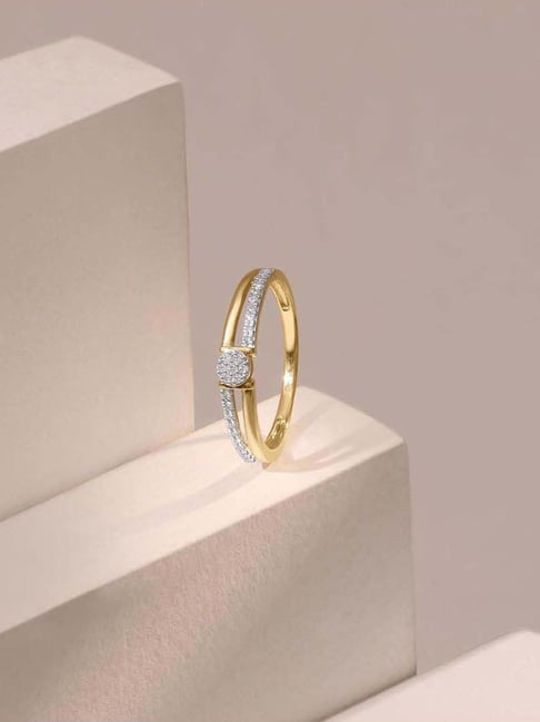 Mia by Tanishq 14k (585) Diamond Yellow Gold Ring for Women