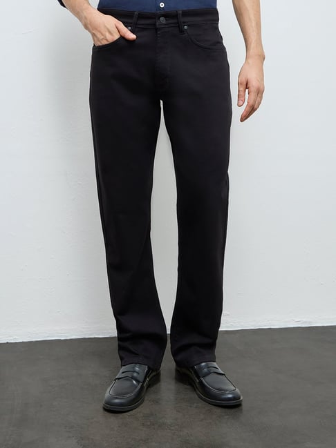 Ascot by Westside Black Relaxed-Fit Mid-Rise Jeans