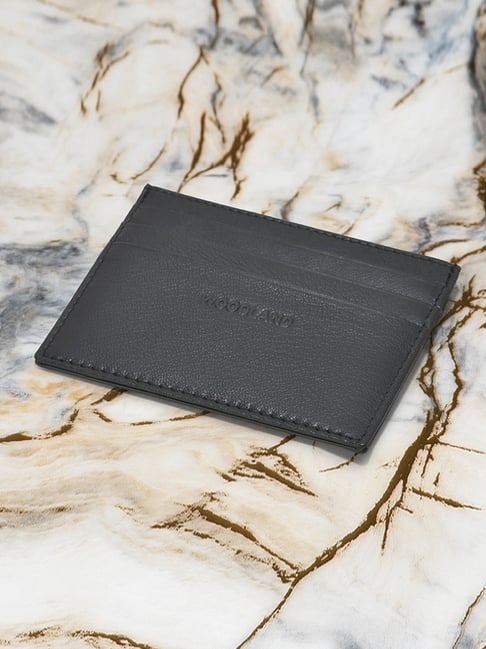 Woodland Black Medium Leather Card Holder