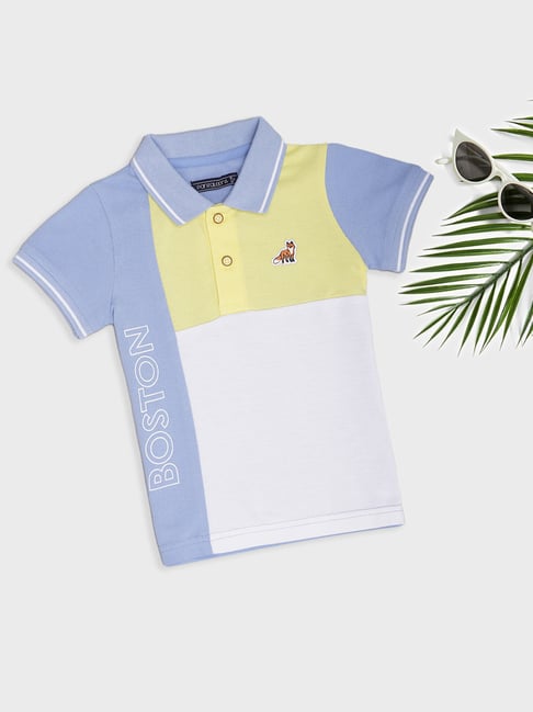 Pantaloons Baby Multicolor Color Block Short Sleeves Polo T-Shirt