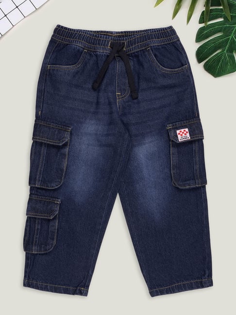 Pantaloons Junior Dark Blue Cargo Joggers