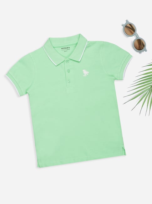 Pantaloons Junior Light Green Short Sleeves Polo T-Shirt