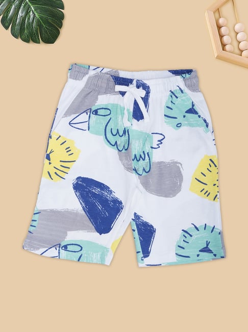 Pantaloons Junior White Printed Shorts