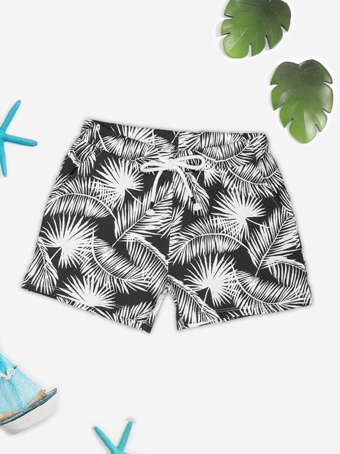 Pantaloons Junior Black Printed Shorts