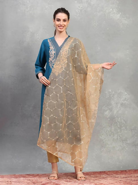Rangriti Golden Polyester Dupatta