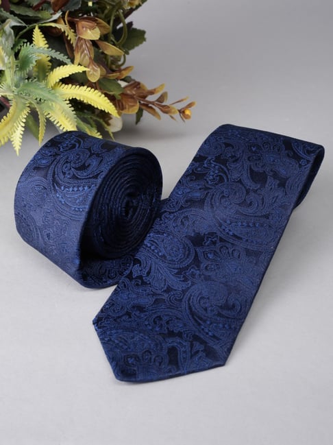 Peter England Navy Embroidered Tie