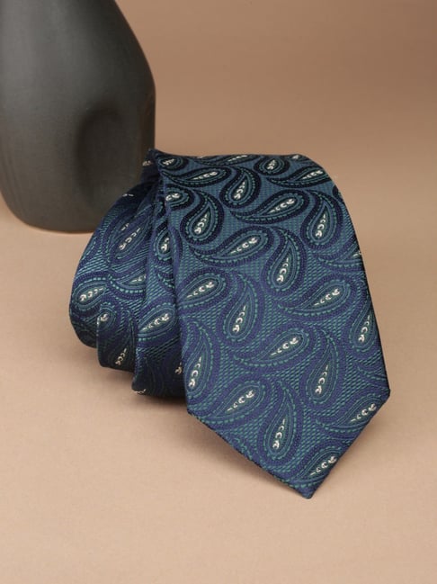 Peter England Navy Embroidered Tie