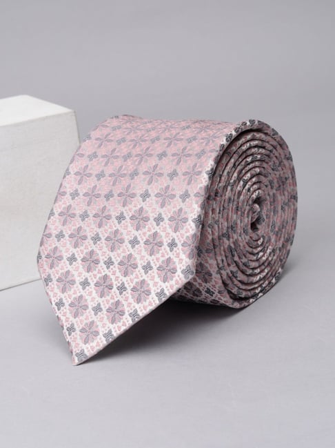 Van Heusen Pink Embroidered Tie