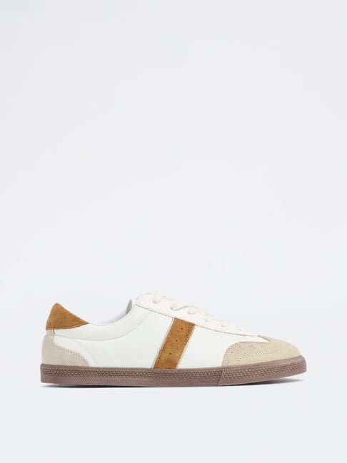 SOLEPLAY by Westside White Colour-Blocked Lace-Up Sneakers
